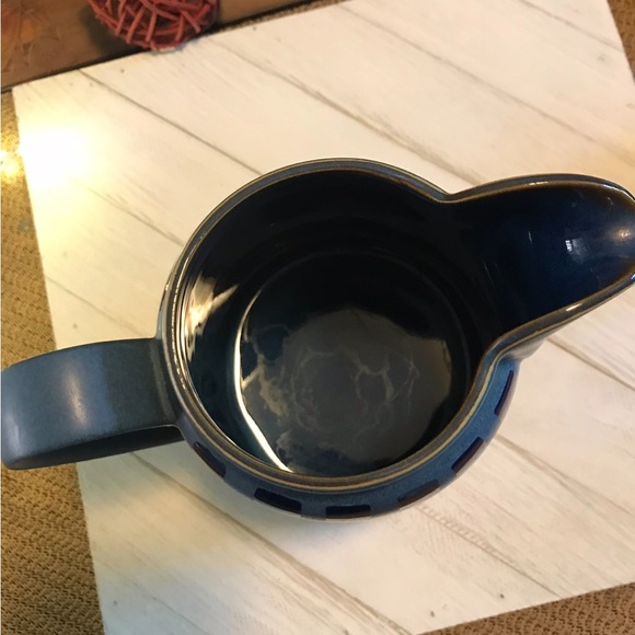 Vintage Denby “Reflex” Vintage Blue Square Design Stoneware Pitcher.  32 oz. - Picture 4 of 4